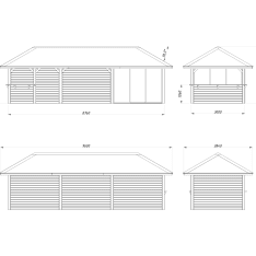 Palmako Bianca 24,9 m2 Set 515 Slide Plus summer room