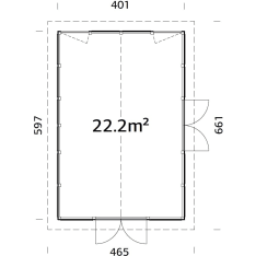 Palmako Isabella 22,2 m2 paviljonki
