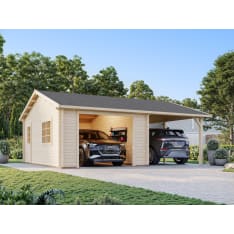 Palmako Roger 19,0+16,2 m2 katoksella autotalli