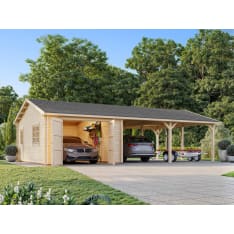 Palmako Roger 19,0+33,2 m2 puuovella autotalli