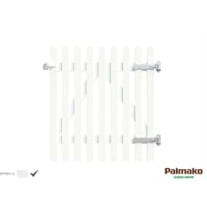 Palmako Luise 10 valkoinen 90 x 100 cm portti