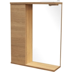 Aqualine Premium VS LED IP21 56 cm light oak mirror cabinet