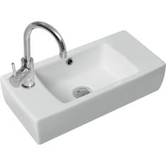Aqualine City 50 x 25 cm  valkoinen vasen pesuallas