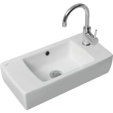 Aqualine City 50 x 25 cm  valkoinen oikea pesuallas