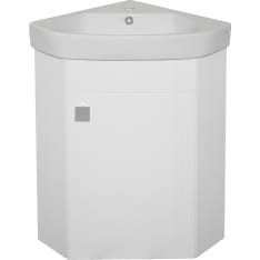 Aqualine Basic 65x47 cm valkoinen posliiniallas + kulma-allaskaappi