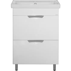 Aqualine Premium Plus 60 cm white porcelain sink + Sink cabinet