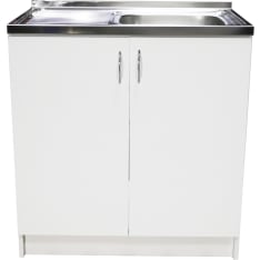 Aqualine 800x500x820 mm white kitchen sink cabinet frame