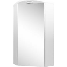 Aqualine Basic LED IP21 30x30 cm white corner mirror cabinet