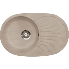 Aqualine X-Granit 780 x 500 mm hiekanvärinen keittiöallas