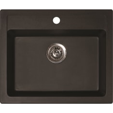 Aqualine X-Granit Quadro 600x500 mm grafiitinmusta keittiöallas