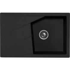 Aqualine X-Granit K 780 x 500 mm Graphite black kitchen sink
