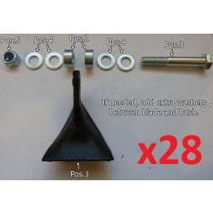 Iron Baltic lawnmower hammer blade set