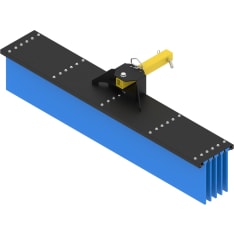 Iron Baltic road brush for implement frame
