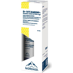 Nordaid D-vitamiinisuihke 100 µg 30 ml ravintolisä