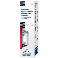 Nordaid Sleep Aid -melatoniinisuihke 1 mg + hamppuöljy 30 ml ravintolisä