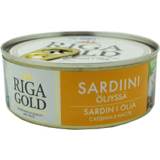 Riga Gold 240g/168g sardiinipala öljyssä