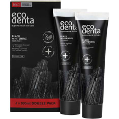 Ecodenta Black Whitening 2x100 ml hammastahna