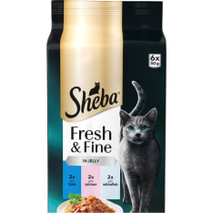 Sheba Fresh & Fine MSC 6 x 50 g Fish assortment in jelly wet cat food