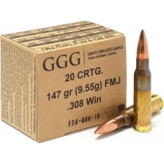 GGG-Nato .308 9.5 g FMJ 20 pc rifle cartridge