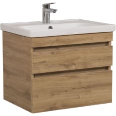 Aqua Rodos Vintage 80 cm vaalea puunvärinen allaskaappi + allas