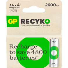 GP AA 2600mAh 4kpl ladattava paristo