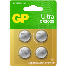 GP Ultra Lithium coin cell battery CR2025 4p