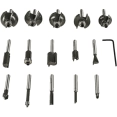 Ryobi RAKRBS15 6mm 15-piece router bit set