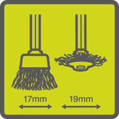 Ryobi RAR202-2 17/19 mm hiiliteräsharja