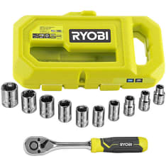 Ryobi RHRS10PC 10-piece 1/4" socket set