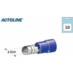 Autoline 5mm 10pcs blue male circular connector
