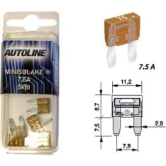 Autoline GM Mini 7,5A 5kpl sulake