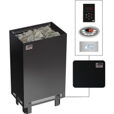 SaWo Nordex S 8,0kW NS LED-lit black floor heater