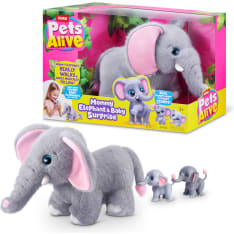 Pets Alive Mommy Elephant & Baby Surprise interaktiivinen äitinorsu ja poikaset
