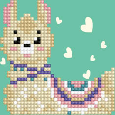 Diamond Dotz LLama Heart 9x9cm timanttityö