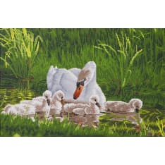 Diamond Dotz Mother Swan 62,00 x 41,00 cm diamond work