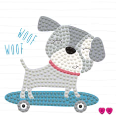 Diamond Dotz Skate & Woof 10,2x10,2cm diamond work + plastic frame