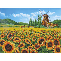 Diamond Dotz Sunflower windmill 20x20cm timanttityö