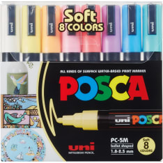 Uni Posca Marker 8 kpl PC-5M pastellivärit maalikynäsetti