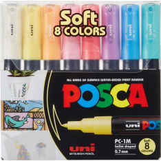 Uni Posca Marker 8 kpl PC-1M pastellivärit maalikynäsetti