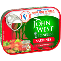 John West 95g ruodottomia sardiineja tomaattikastikkeessa