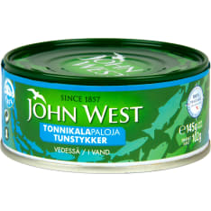 John West 145/95g tonnikalapalat vedessä