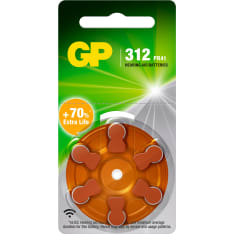 GP ZA 312/AR41 6kpl kuulokojeparisto