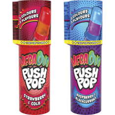 Bazooka Mega Push Pop Duo 30 g tikkukaramelli