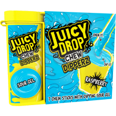 Bazooka Juicy Drop Chew Dipperz chew sticks with sour gel 65g