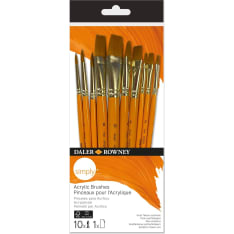 Daler-Rowney Simply Acrylic  brushes 10pcs