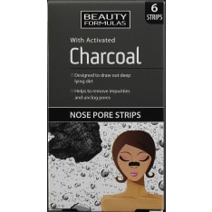 Beauty Formulas Puuhiili 6 kpl nenälaput mustapäille