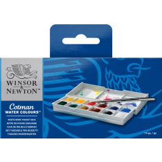 W&N Cotman Sketchers Pocket box 12 x 1/2 nappia akvarellilajitelma