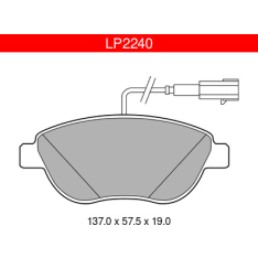 Delphi LP2240 Fiat / Vauxhall-Opel front brake pad kit
