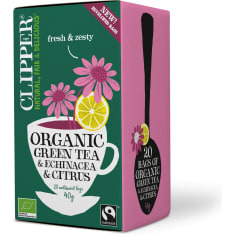 Clipper Citrus Flavoured Organic Green Tea With Echinacea 40g / 20 bags