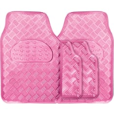 Streetwize Checker pink 4-piece car mat set